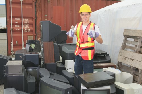 Clean and organized construction site after waste removal