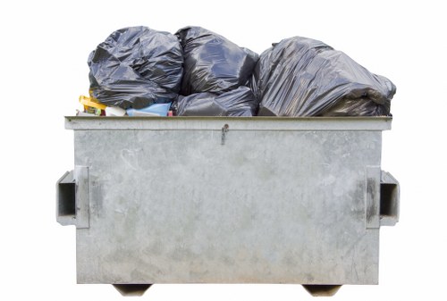 Business waste removal truck in Edmonton