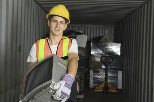 Professional office clearance team at work in Edmonton