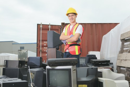 Bulky business items ready for disposal